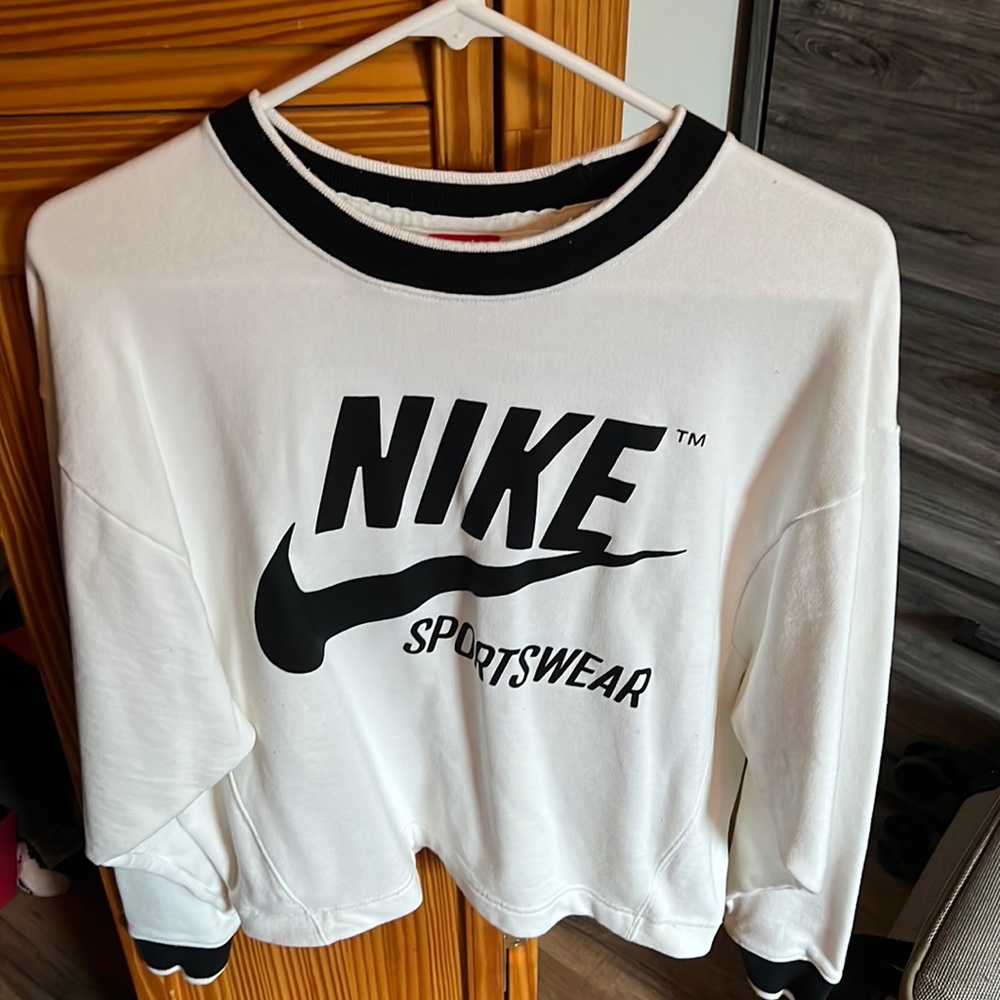 Nike sportswear white crew neck